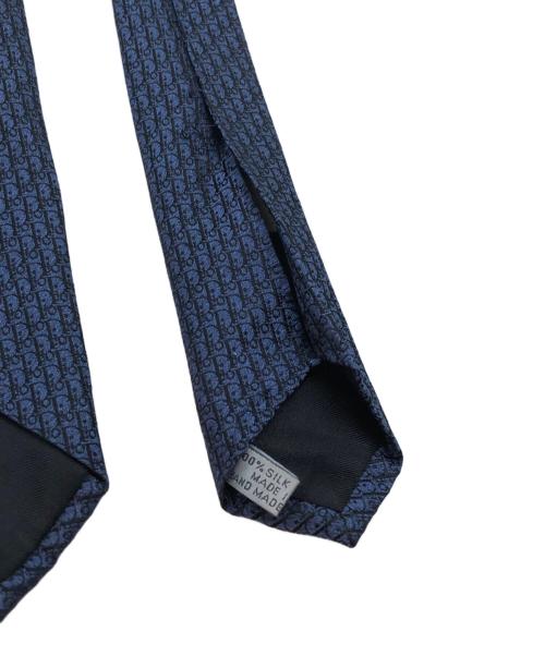 Christian Dior（クリスチャン ディオール）Christian Dior (クリスチャン ディオール) トロッターパターンシルクネクタイ ネイビー サイズ:不明の古着・服飾アイテム