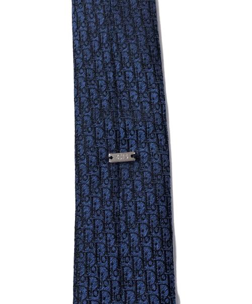 Christian Dior（クリスチャン ディオール）Christian Dior (クリスチャン ディオール) トロッターパターンシルクネクタイ ネイビー サイズ:不明の古着・服飾アイテム