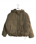 MACKINTOSH PHILOSOPHYマッキントッシュ フィロソフィー）の古着「パネルチェックダウンジャケット」｜ブラウン