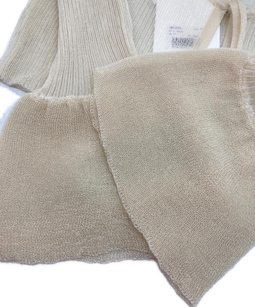 ANDMARY（アンドマリー）andmary (アンドマリー) Sheer ribbon cardigan/シアリボンカーディガン ベージュ サイズ:FREE 未使用品の古着・服飾アイテム