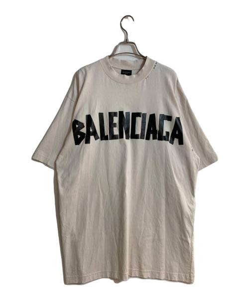BALENCIAGA（バレンシアガ）BALENCIAGA (バレンシアガ) Tape Type Tシャツ ミディアムフィット アイボリー サイズ:Sの古着・服飾アイテム