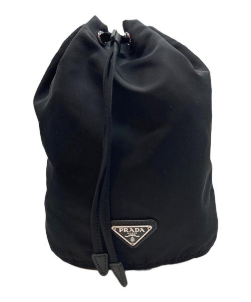 PRADA（プラダ）PRADA (プラダ) ナイロン巾着ポーチ ブラックの古着・服飾アイテム