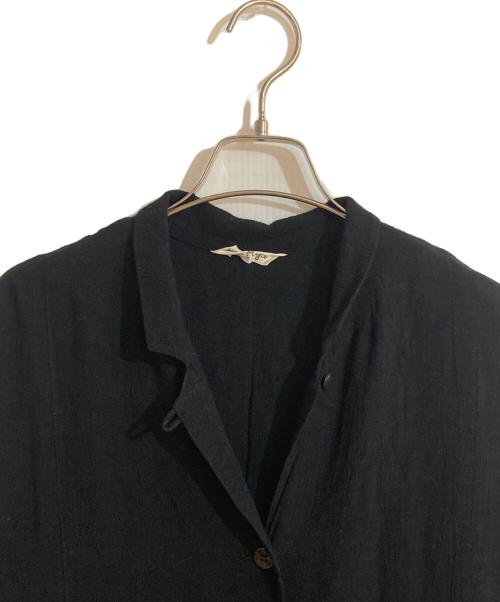 Cotton House Aya（コットンハウス アヤ）Cotton House Aya (コットンハウス アヤ) リネン混シャツワンピース ブラック サイズ:不明の古着・服飾アイテム