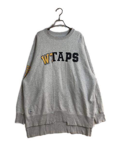 WTAPS（ダブルタップス）WTAPS (ダブルタップス) RIPPER 01 SWEATSHIRT/リッパースウェットシャツ グレー サイズ:04の古着・服飾アイテム