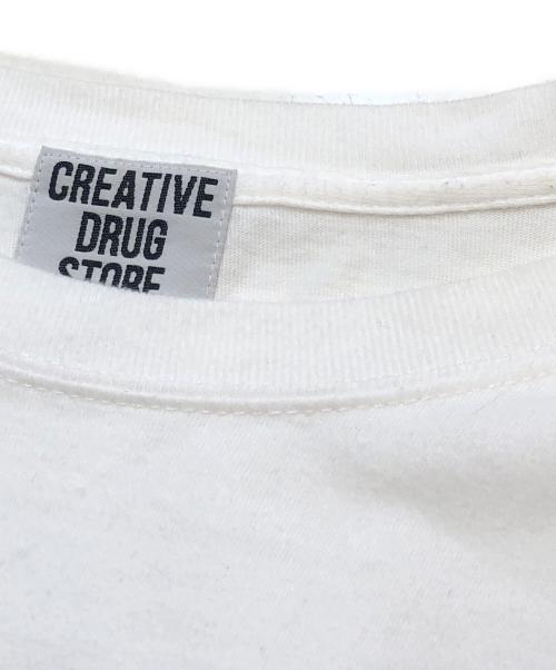 creative drug store（クリエイティヴドラッグストア）CREATIVE DRUG STORE (クリエイティヴドラッグストア) Wasted Youth (ウエステッド ユース) ロングスリーブカットソー ホワイト サイズ:XLの古着・服飾アイテム