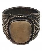 Gary Reevesゲーリーリーブス）の古着「スタンプワークホワイトバッファローリング」｜シルバー