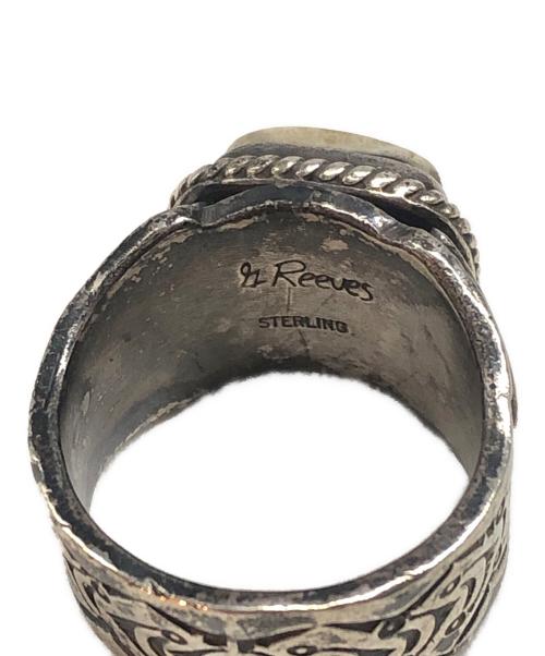 Gary Reeves（ゲーリーリーブス）gary reeves (ゲーリーリーブス) スタンプワークホワイトバッファローリング シルバー サイズ:19号の古着・服飾アイテム