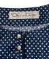中古・古着 OSCAR DE LA RENTA (オスカーデラレンタ) パールボタンドットブラウスワンピース ネイビー サイズ:不明：6000円