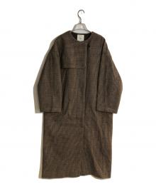 Eaphi（エフィ）の古着「千鳥格子コート」｜ブラウン