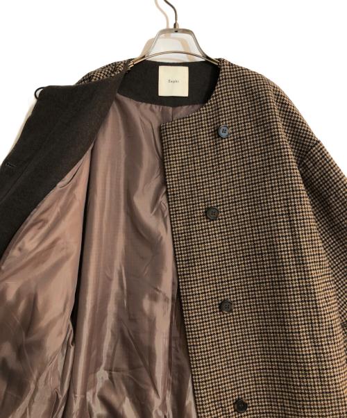 Eaphi（エフィ）Eaphi (エフィ) 千鳥格子コート ブラウン サイズ:FREEの古着・服飾アイテム