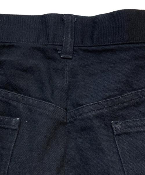 JOHN LAWRENCE SULLIVAN（ジョン ローレンス サリバン）JOHN LAWRENCE SULLIVAN (ジョン ローレンス サリバン) フロントタックワイドデニムパンツ ブラック サイズ:44の古着・服飾アイテム