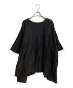 journal standard luxeジャーナルスタンダード ラックス）の古着「60リネンギャザープルシャツ」｜ブラック