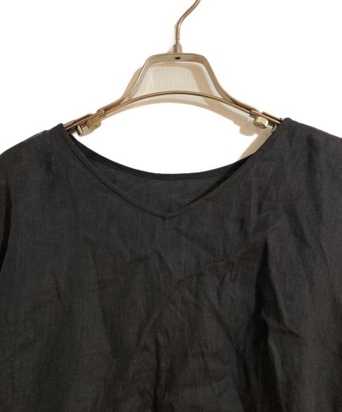 journal standard luxe（ジャーナルスタンダード ラックス）journal standard luxe (ジャーナルスタンダード ラックス) 60リネンギャザープルシャツ ブラック サイズ:不明の古着・服飾アイテム