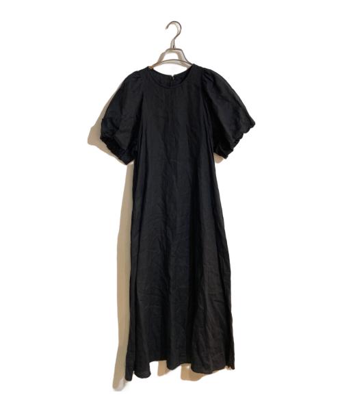 JOURNAL STANDARD（ジャーナルスタンダード）JOURNAL STANDARD (ジャーナルスタンダード) リネンパフスリーブマキシワンピース ブラック サイズ:36の古着・服飾アイテム