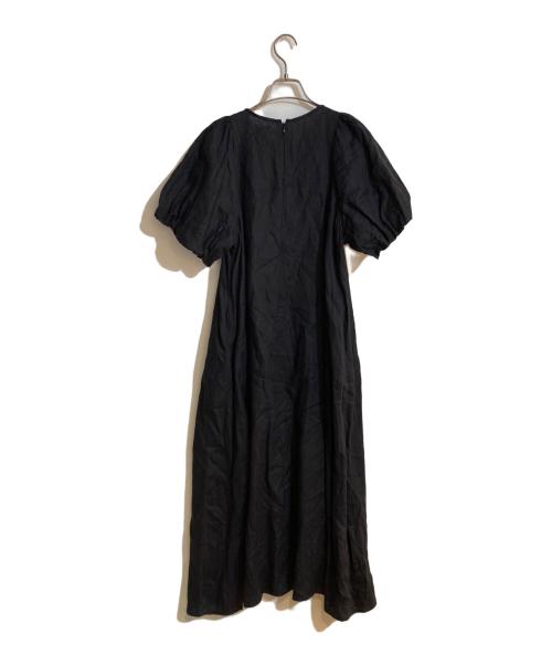JOURNAL STANDARD（ジャーナルスタンダード）JOURNAL STANDARD (ジャーナルスタンダード) リネンパフスリーブマキシワンピース ブラック サイズ:36の古着・服飾アイテム