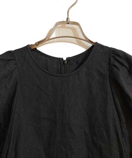 JOURNAL STANDARD（ジャーナルスタンダード）JOURNAL STANDARD (ジャーナルスタンダード) リネンパフスリーブマキシワンピース ブラック サイズ:36の古着・服飾アイテム