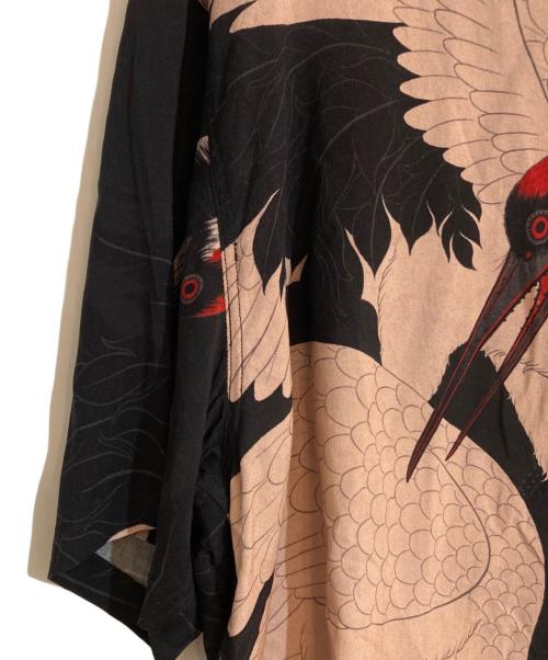 BUDSPOOL（バッズプール）BUDSPOOL (バッズプール) GAKKIN (ガッキン) 赤目鶴 HAWAIIAN SHIRT/ハワイアンシャツ ブラック サイズ:Lの古着・服飾アイテム