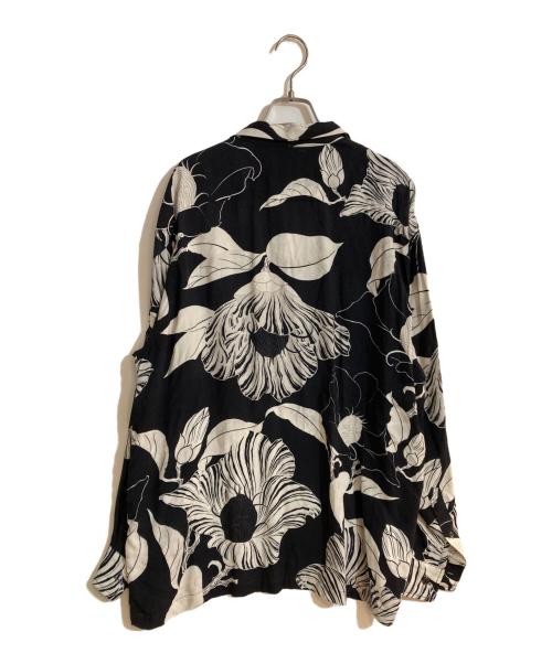 BUDSPOOL（バッズプール）BUDSPOOL (バッズプール) Gakkin (ガッキン) 廻り花HAWAIIAN SHIRT/ハワイアンシャツ ブラック サイズ:Lの古着・服飾アイテム