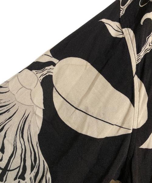 BUDSPOOL（バッズプール）BUDSPOOL (バッズプール) Gakkin (ガッキン) 廻り花HAWAIIAN SHIRT/ハワイアンシャツ ブラック サイズ:Lの古着・服飾アイテム