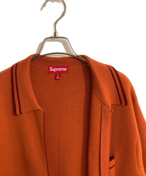 SUPREME（シュプリーム）Supreme (シュプリーム) Zip Up Polo Sweater オレンジ サイズ:Mの古着・服飾アイテム