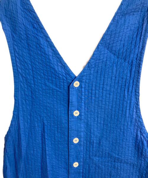 YACCO MARICARD（ヤッコマリカルド）YACCO MARICARD (ヤッコマリカルド) カシュクールジャンパースカート ブルー サイズ:Sの古着・服飾アイテム