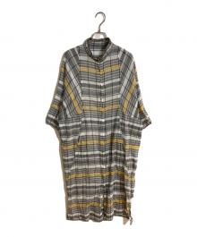 YACCO MARICARD（ヤッコマリカルド）の古着「インド綿シャツワンピース」｜グレー