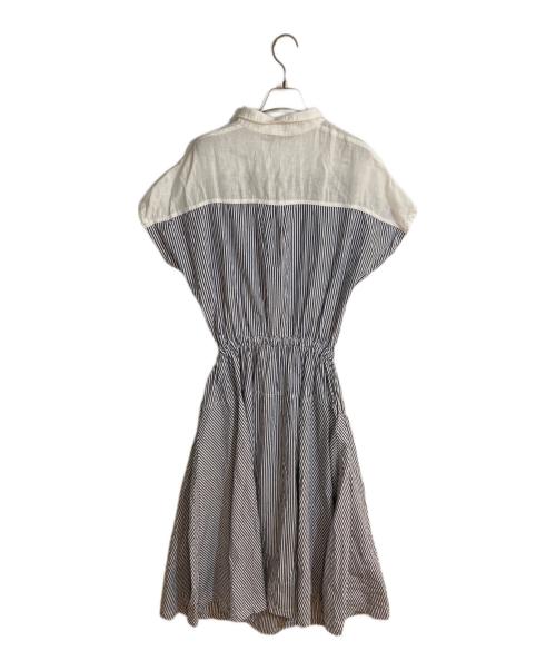 YACCO MARICARD（ヤッコマリカルド）YACCO MARICARD (ヤッコマリカルド) リネンドックングシャツワンピース ブルー サイズ:不明の古着・服飾アイテム