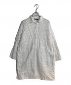 YACCO MARICARDヤッコマリカルド）の古着「タックシャツチュニック」｜ホワイト