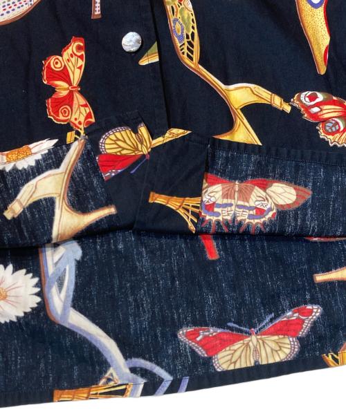 Salvatore Ferragamo（サルヴァトーレ フェラガモ）Salvatore Ferragamo (サルヴァトーレ フェラガモ) 総柄シャツ ブラック サイズ:XSの古着・服飾アイテム