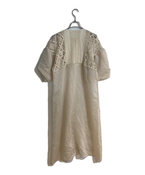 Eaphi（エフィ）EAPHI (エフィ) cotton lace patchwork docking/コットンレースパッチワークドッキングワンピース one piece ベージュ サイズ:２の古着・服飾アイテム