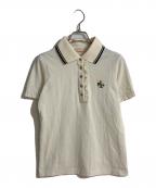 TORY BURCHトリーバーチ）の古着「ロゴ刺繍ポロシャツ」｜ベージュ