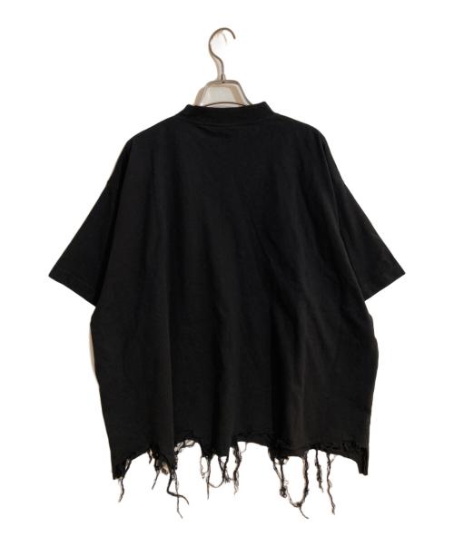 BALENCIAGA（バレンシアガ）BALENCIAGA (バレンシアガ) ダメージ加工半袖Tシャツ ブラック サイズ:2の古着・服飾アイテム