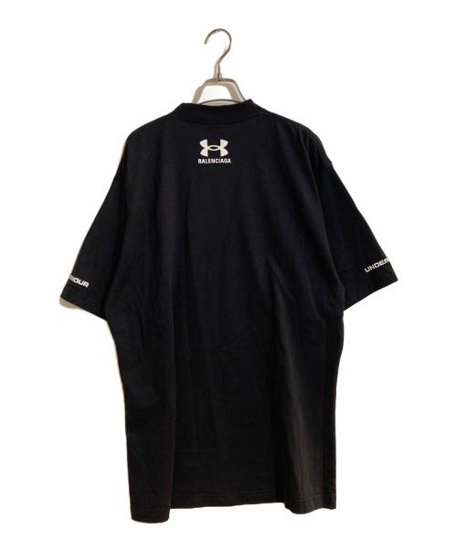 BALENCIAGA（バレンシアガ）BALENCIAGA (バレンシアガ) UNDER ARMOUR (アンダーアーマー) オーバーサイズプリントTシャツ ブラック サイズ:Sの古着・服飾アイテム