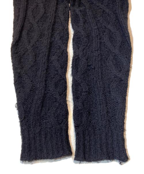 stussy（ステューシー）stussy (ステューシー) CABLE LOOSE KNIT SWEATER/ケーブルルーズニットスウェッター ブラック サイズ:Mの古着・服飾アイテム