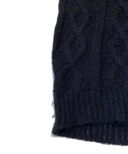 stussy（ステューシー）stussy (ステューシー) CABLE LOOSE KNIT SWEATER/ケーブルルーズニットスウェッター ブラック サイズ:Mの古着・服飾アイテム