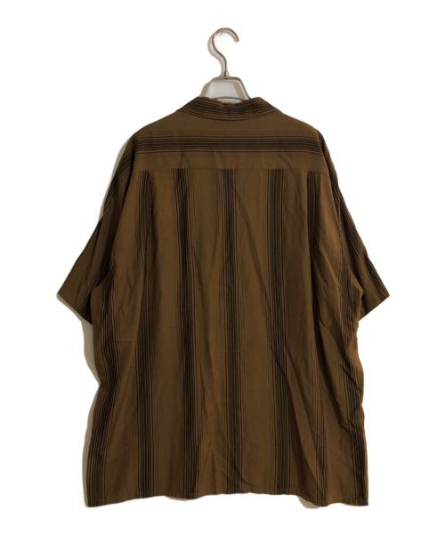 WACKO MARIA（ワコマリア）WACKO MARIA (ワコマリア) STRIPED OPEN COLLAR SHIRT/ストライプドオープンカラーシャツ ブラウン サイズ:XLの古着・服飾アイテム