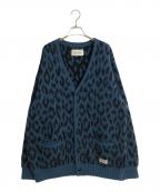 WACKO MARIAワコマリア）の古着「LEOPARD HEAVY MOHAIR CARDIGAN/レオパードヘビーモヘアカーディガン」｜ブルー