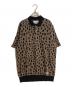 WACKO MARIA（ワコマリア）の古着「LEOPARD JACQUARD KNIT POLO SHIRT/レオパードジャガードニットポロシャツ」｜ブラウン