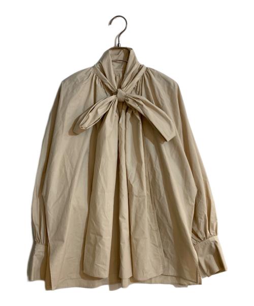 Whim Gazette（ウィムガゼット）Whim Gazette (ウィムガゼット) ドルマンボウタイブラウス ベージュ サイズ:Freeの古着・服飾アイテム