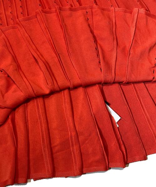 Salvatore Ferragamo（サルヴァトーレ フェラガモ）Salvatore Ferragamo (サルヴァトーレ フェラガモ) ノースリーブニットワンピース レッド サイズ:Mの古着・服飾アイテム