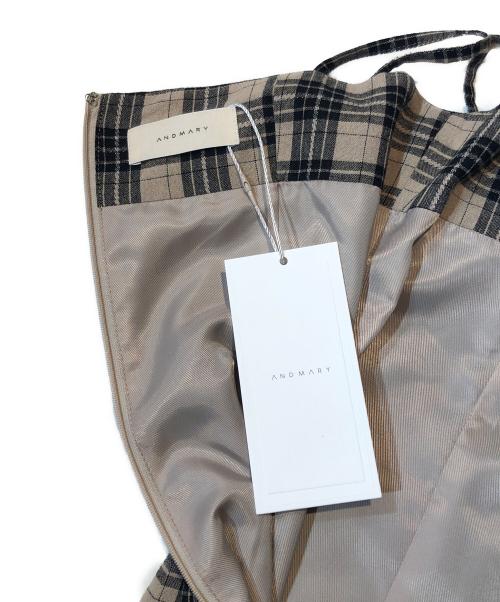 ANDMARY（アンドマリー）ANDMARY (アンドマリー) Cecily check long dress/セシリーチェックロングドレス ベージュ サイズ:Free 未使用品の古着・服飾アイテム