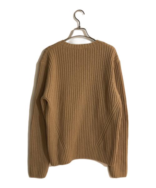 DRIES VAN NOTEN（ドリスヴァンノッテン）DRIES VAN NOTEN (ドリスヴァンノッテン) ウールクルーネックニット ブラウン サイズ:Lの古着・服飾アイテム