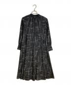 23区ニジュウサンク）の古着「モノクロトーンプリント ワンピース」｜ブラック