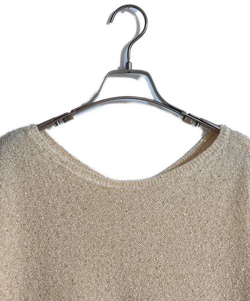 Diagram（ダイアグラム）Diagram (ダイアグラム) スパンコールニット セーター ベージュ サイズ:Sの古着・服飾アイテム