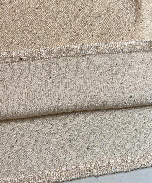 Diagram（ダイアグラム）Diagram (ダイアグラム) スパンコールニット セーター ベージュ サイズ:Sの古着・服飾アイテム