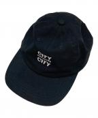 city country cityシティーカントリーシティー）の古着「Embroiderd Logo Washed Cotton Cap/エンブロイダードロゴウォッシュドコットンキャップ」｜ブラック