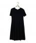 23区（ニジュウサンク）の古着「【洗える】レーヨンポリエステルストレッチ フレア ワンピース」｜ブラック