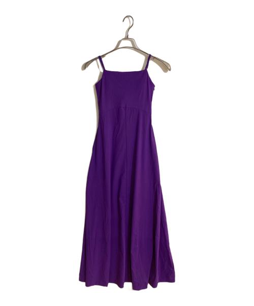UN3D.（アンスリード）UN3D. (アンスリード) パッドインベーシックフレアキャミワンピース パープル サイズ:Sの古着・服飾アイテム