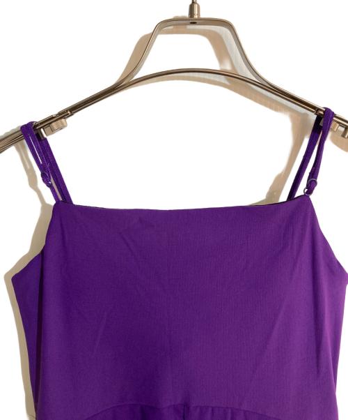 UN3D.（アンスリード）UN3D. (アンスリード) パッドインベーシックフレアキャミワンピース パープル サイズ:Sの古着・服飾アイテム