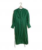 UN3D.アンスリード）の古着「バルーンシャツワンピース」｜グリーン